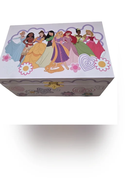 Disney Parks Princesses Cinderella Rapunzel Tiana Aurora Musical Jewelry Box NEW - Picture 2 of 7